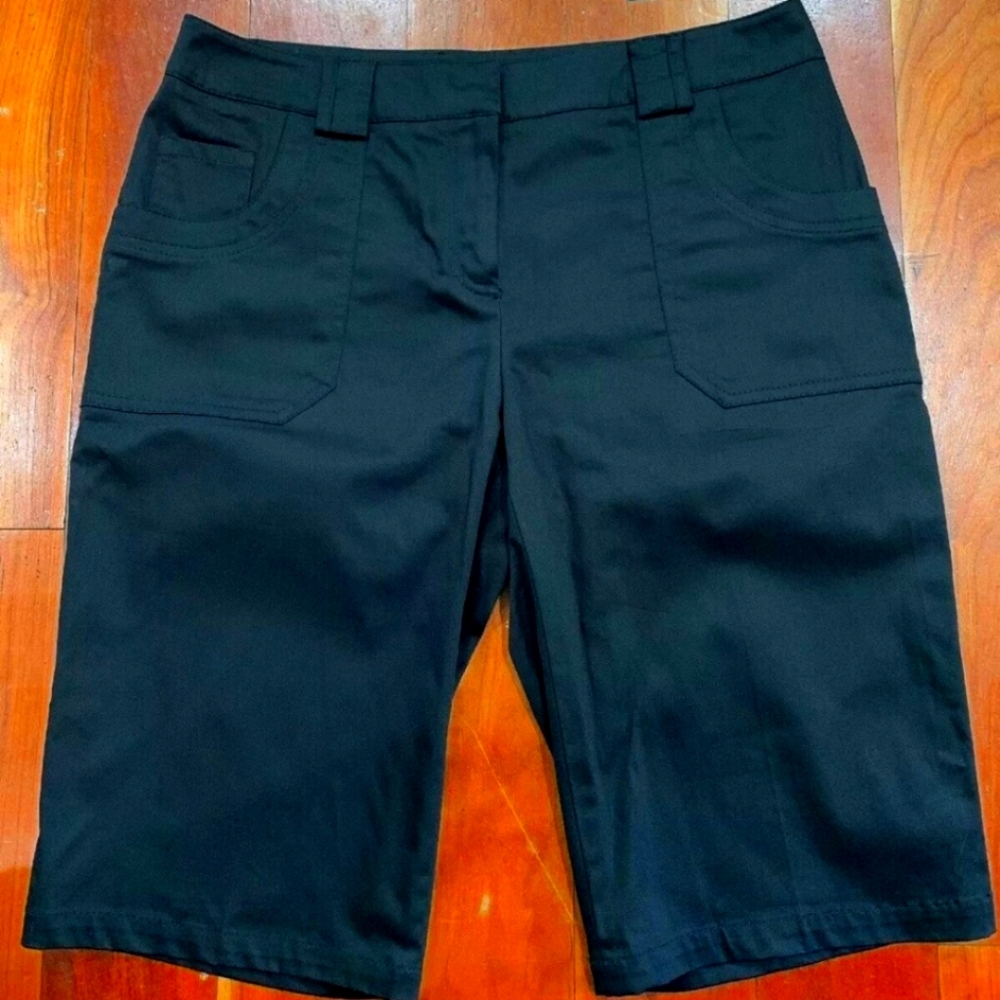 AB Studio Black Casual Shorts